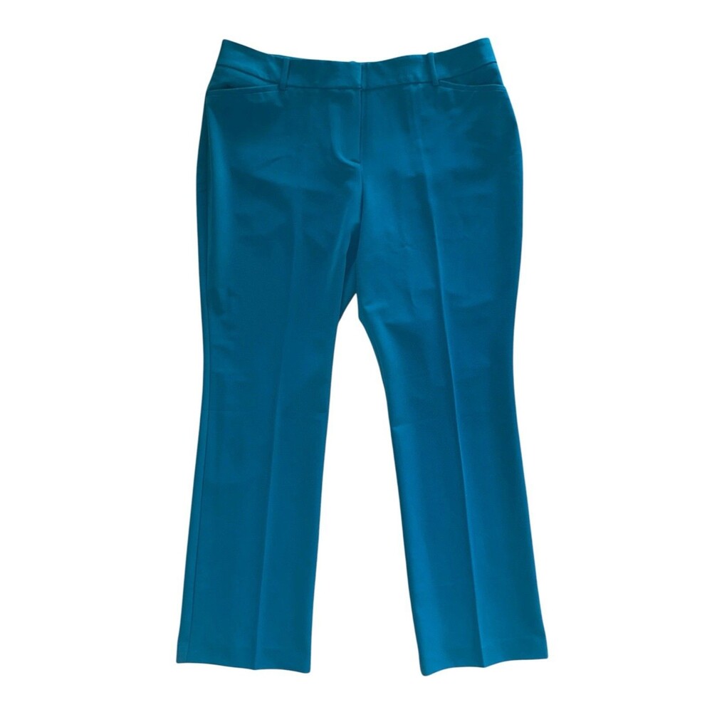 NWT Liz Claiborne Audra Trouser Teal Blue High Rise Dress Pants Size 14 NEW